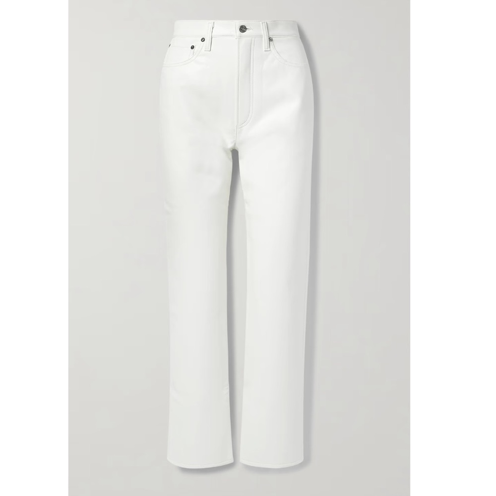 AGOLDE White Leather Pants